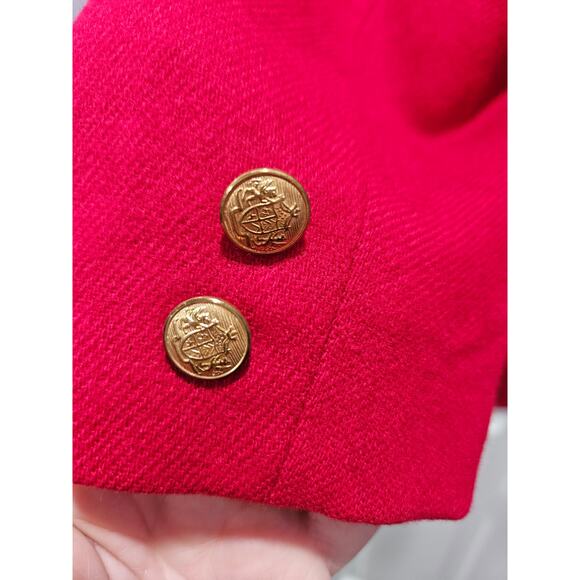 Vintage Forecaster of Boston Red 100% Wool Blazer Jacket Size 14 Single Button - Picture 8 of 11